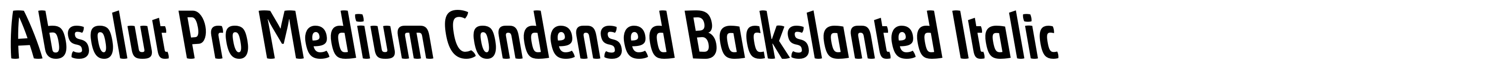 Absolut Pro Medium Condensed Backslanted Italic